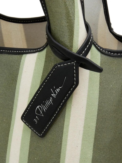 3.1 Phillip Lim medium Market stripe tote bag - Green - zdjęcie produktu nr 2