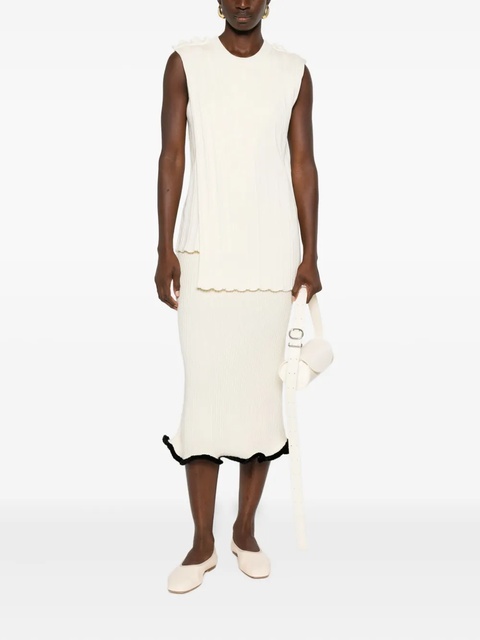 Jil Sander ribbed sleeveless top - Neutrals - zdjęcie produktu nr 1
