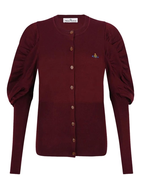 Vivienne Westwood ruched buttoned cardigan - Red - zdjęcie produktu nr 1
