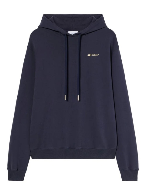 Off-White logo-print hoodie - Blue - zdjęcie produktu nr 2