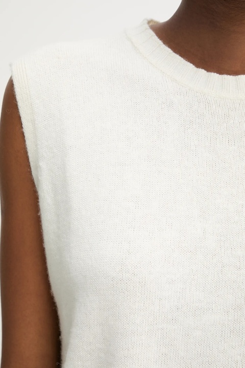 United Colors of Benetton kamizelka z dodatkiem wełny kolor beżowy lekki 126WD10BA - zdjęcie produktu nr 2