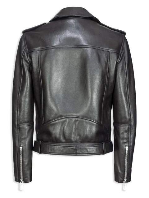 PINKO belted leather biker jacket - Black - zdjęcie produktu nr 2