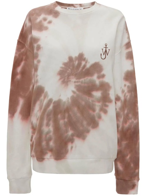 JW Anderson tie-dye organic cotton sweatshirt - Brown - zdjęcie produktu nr 1