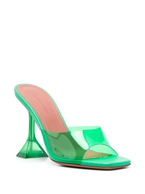 Amina Muaddi 95mm Lupita Glass sandals - Green - zdjęcie produktu nr 2