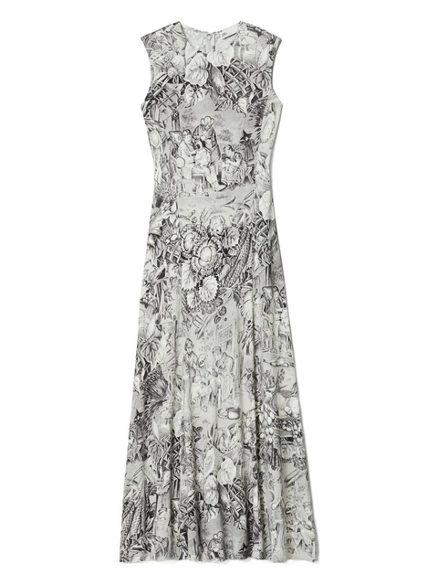 Tory Burch sleeveless print maxi day dress - Grey - zdjęcie produktu nr 1