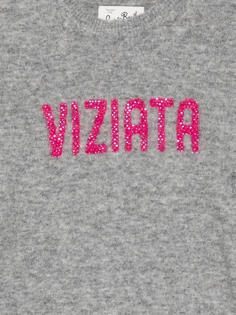 MC2 Saint Barth embellished crew neck sweater - Grey - zdjęcie produktu nr 2