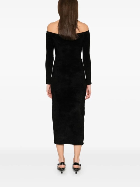 Self-Portrait chenille knit maxi dress - Black - zdjęcie produktu nr 2