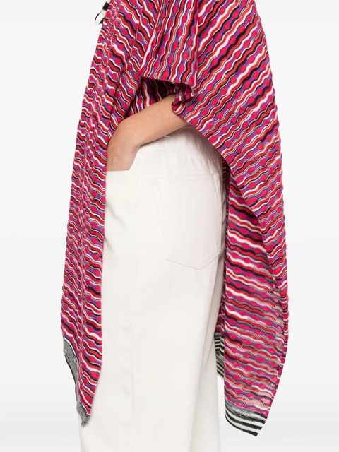 Missoni striped tie ponch - Red - zdjęcie produktu nr 2