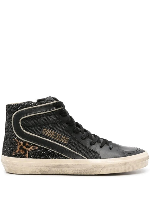 Golden Goose Slide high-top leather sneakers - Black - zdjęcie produktu nr 1