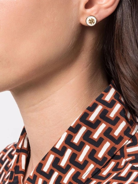 Tory Burch Kira enamel stud earrings - Gold - zdjęcie produktu nr 2