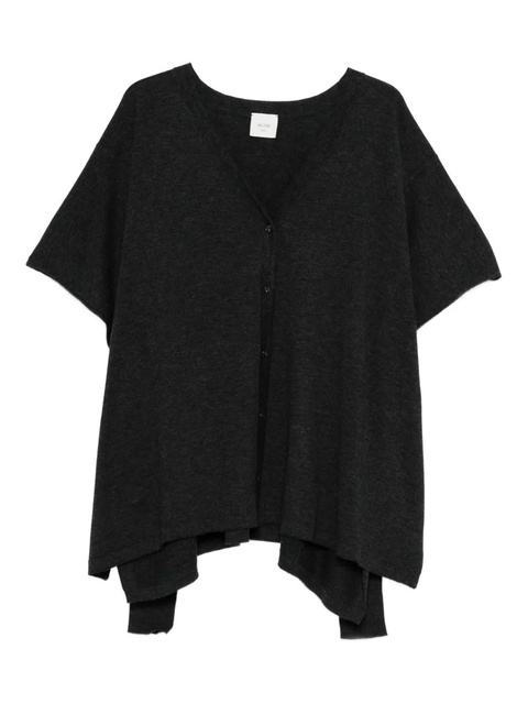 Alysi short-sleeve buttoned cardigan - Grey - zdjęcie produktu nr 1