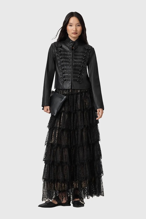 AllSaints spódnica kolor czarny maxi rozkloszowana W069RD - zdjęcie produktu nr 2