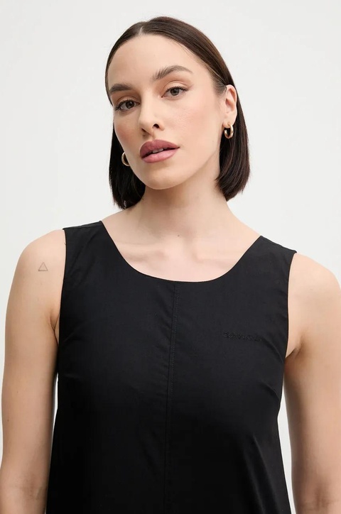 Calvin Klein Jeans sukienka bawełniana kolor czarny mini prosta LV047AB000 - zdjęcie produktu nr 2