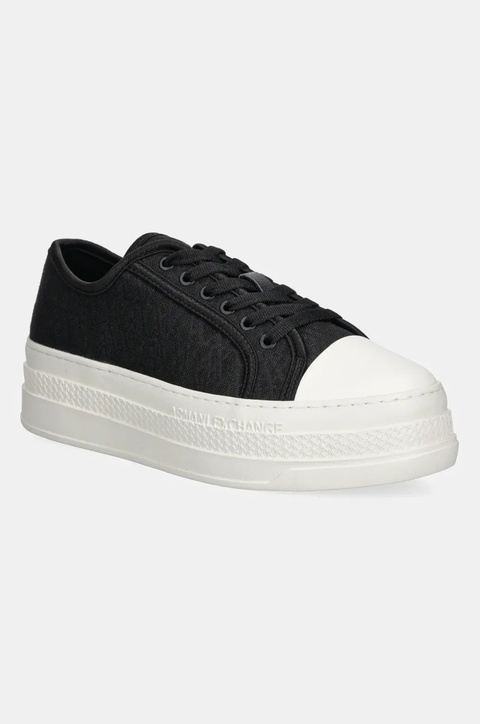Armani Exchange sneakersy damskie kolor czarny XDX180 XV931 K001 - zdjęcie produktu nr 1