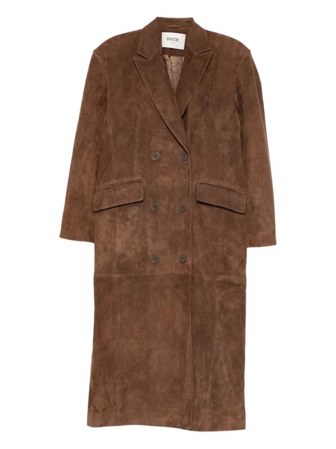 ducie Aggie double-breasted suede long coat - Brown - zdjęcie produktu nr 1