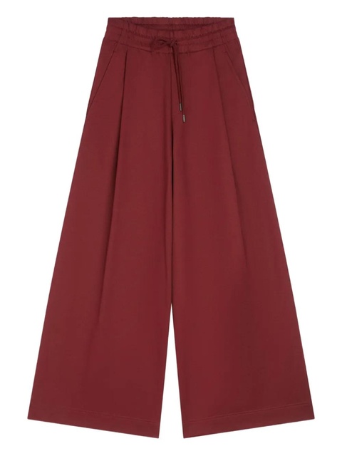 DRIES VAN NOTEN pleated drawstring track pants - Red - zdjęcie produktu nr 1