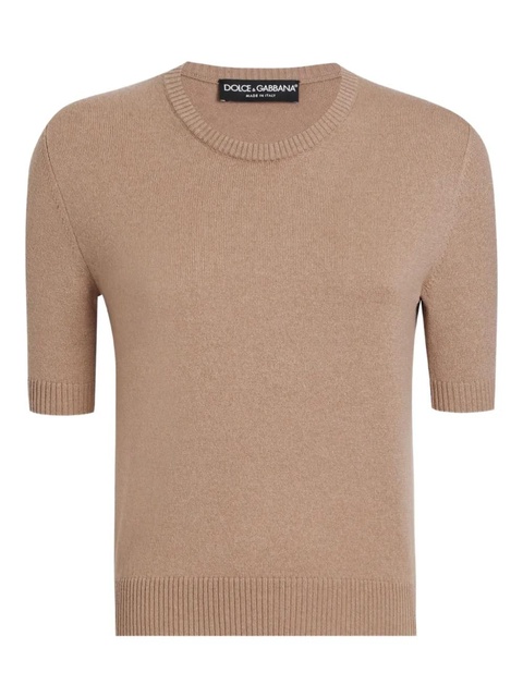 Dolce & Gabbana short-sleeve cashmere sweater - Brown - zdjęcie produktu nr 1