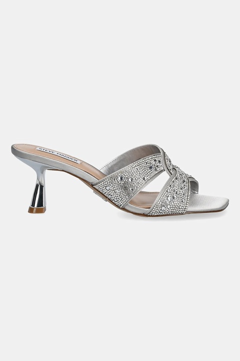 Steve Madden klapki Instep damskie kolor srebrny na szpilce SM11003834 - zdjęcie produktu nr 2
