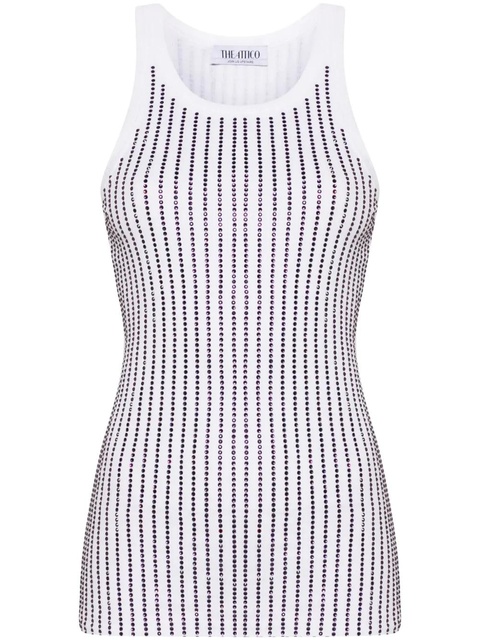 The Attico crystal-embellished tank top - White - zdjęcie produktu nr 1