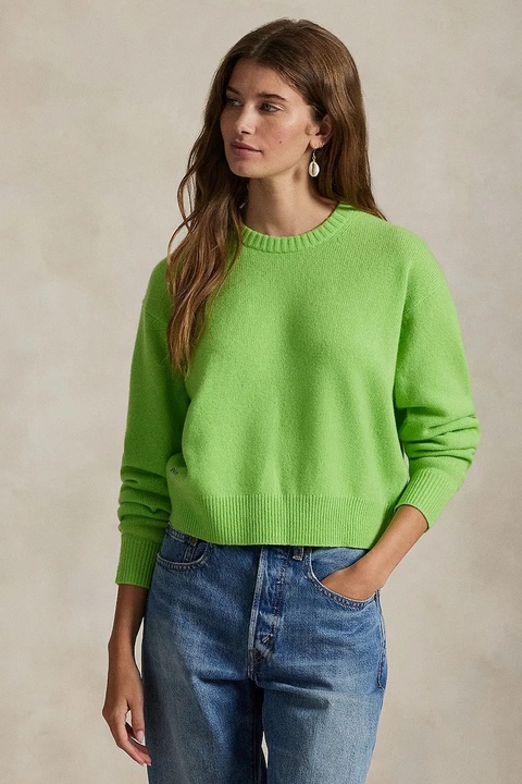 Polo Ralph Lauren sweter z wełną damski kolor zielony 211914515 - zdjęcie produktu nr 1