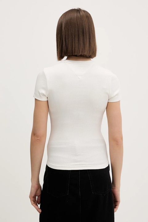 Tommy Jeans t-shirt damski kolor beżowy DW0DW22079 - zdjęcie produktu nr 2