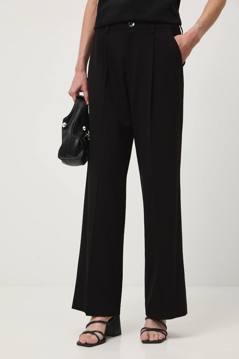 Medicine spodnie damskie kolor czarny szerokie medium waist - zdjęcie produktu nr 2