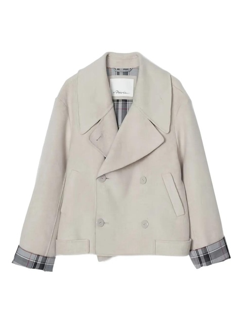 3.1 Phillip Lim double-breasted plaid-cuff jacket - Neutrals - zdjęcie produktu nr 2