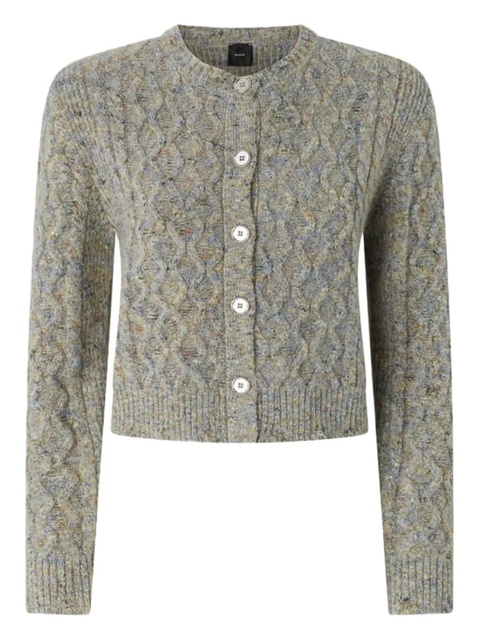 PINKO cable-knit button cardigan - Grey - zdjęcie produktu nr 1