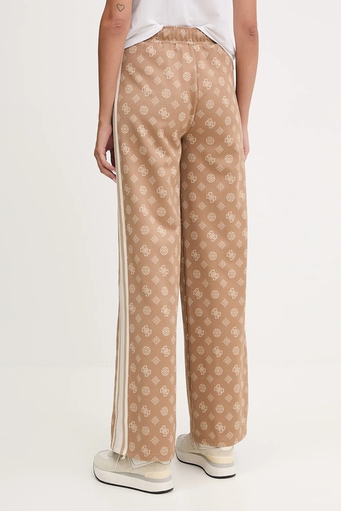 Guess spodnie dresowe PEONY damskie kolor brązowy wzorzyste V5YB10 K0282 - zdjęcie produktu nr 2