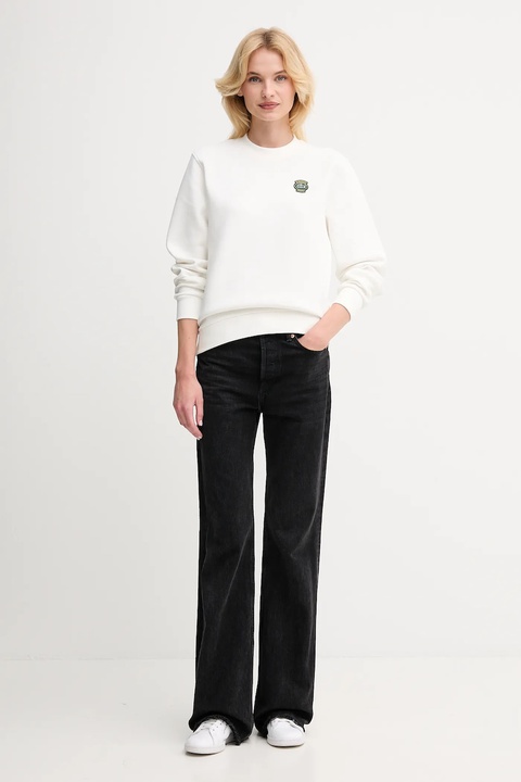 Lacoste bluza damska kolor beżowy z aplikacją SF8006 - zdjęcie produktu nr 2