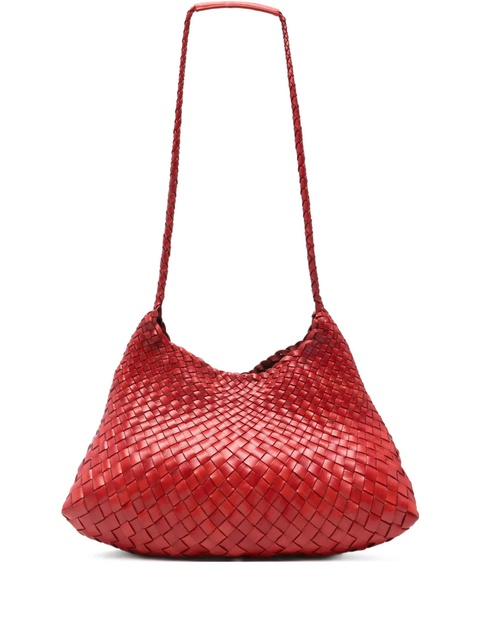 DRAGON DIFFUSION Santa Rosa braided leather shoulder bag - Red - zdjęcie produktu nr 1
