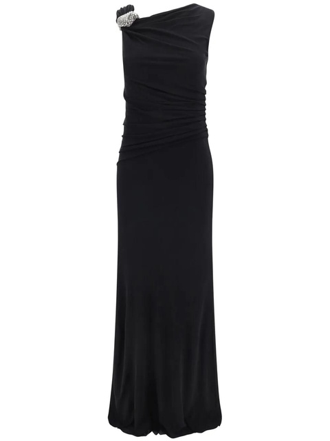 Alexander McQueen crystal-knot asymmetric gown - Black - zdjęcie produktu nr 1