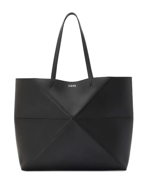 LOEWE Puzzle Fold Horizontal shoulder bag - Black - zdjęcie produktu nr 1