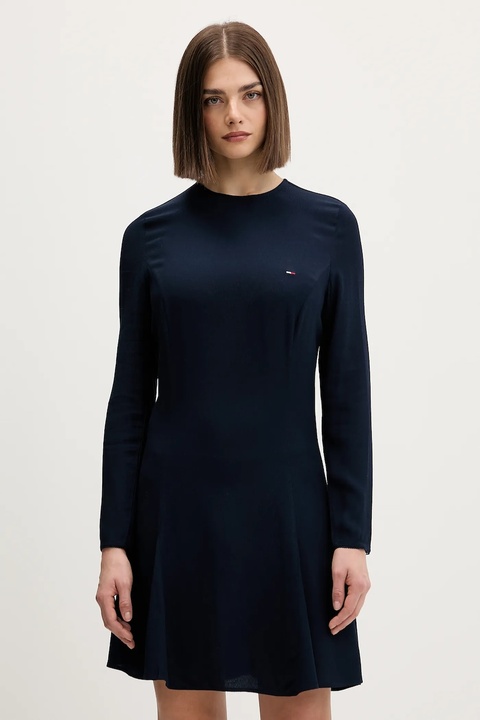 Tommy Jeans sukienka kolor granatowy mini rozkloszowana DW0DW21916 - zdjęcie produktu nr 1