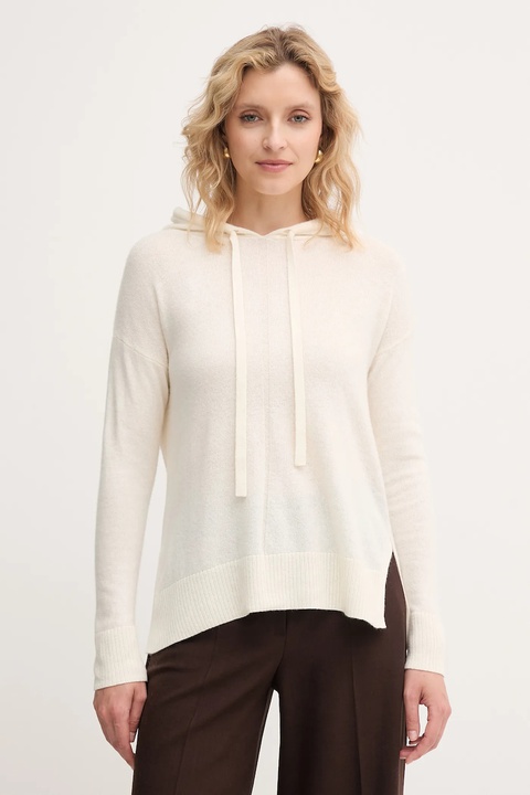 Marella sweter z domieszką wełny Emme by Marella damski kolor beżowy lekki 2525366011200 - zdjęcie produktu nr 1