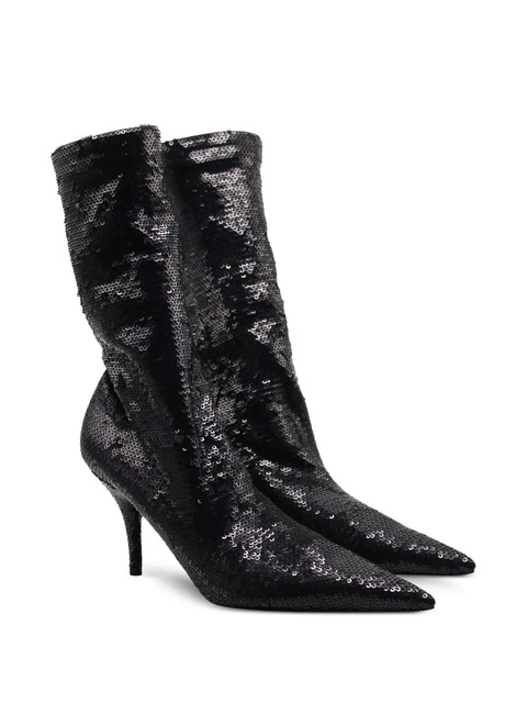 Balenciaga 80mm Knife sequin-embellished boots - Black - zdjęcie produktu nr 2