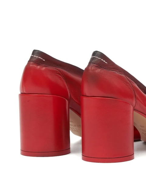 MM6 Maison Margiela leather pumps - Red - zdjęcie produktu nr 1