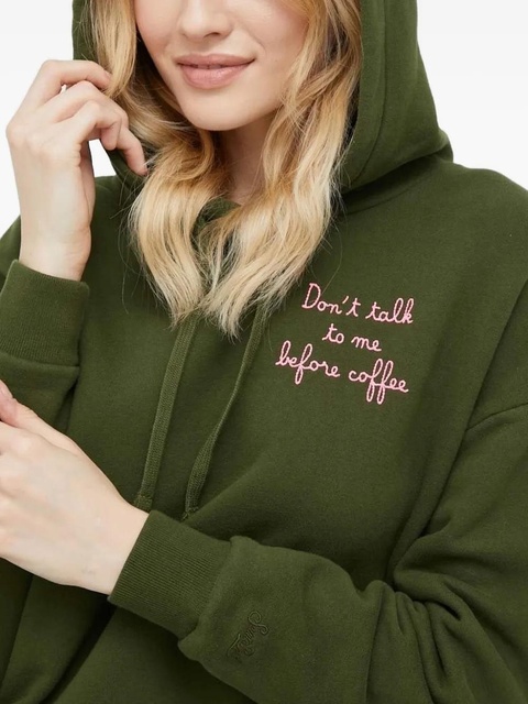 MC2 Saint Barth embroidered-logo hoodie - Green - zdjęcie produktu nr 2