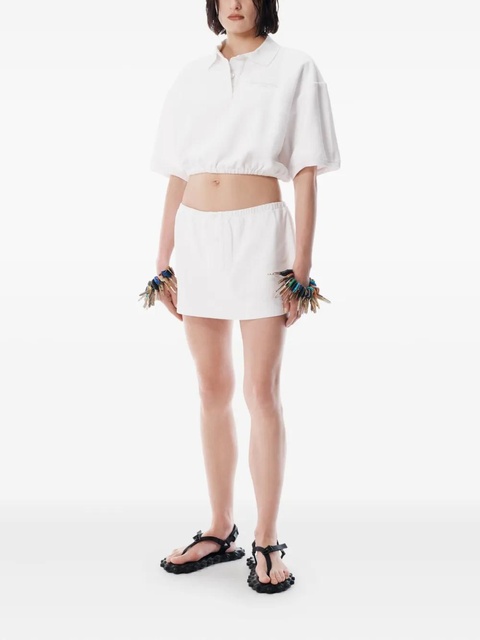 Alexander Wang elasticated-waistband buttoned skirt - White - zdjęcie produktu nr 2