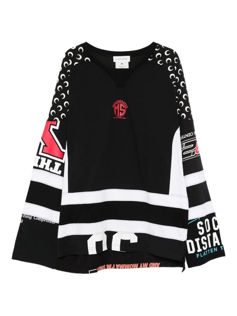 Marine Serre graphic long-sleeves t-shirt - Black - zdjęcie produktu nr 1