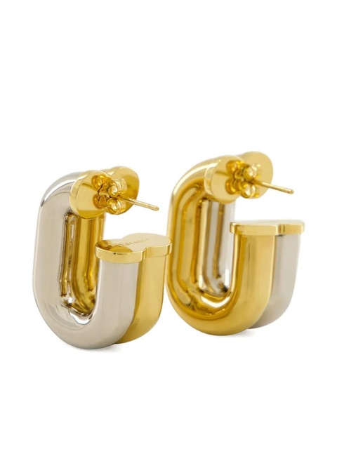 Rabanne two-tone hoop earrings - Silver - zdjęcie produktu nr 2