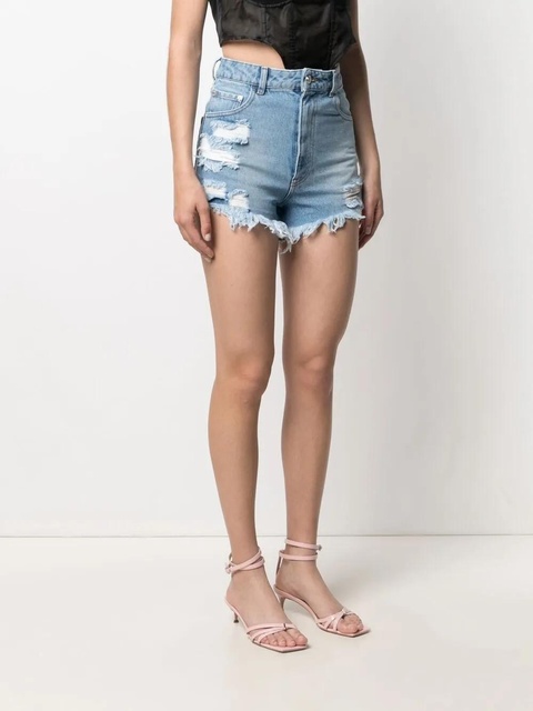 GCDS ripped denim shorts - Blue - zdjęcie produktu nr 2