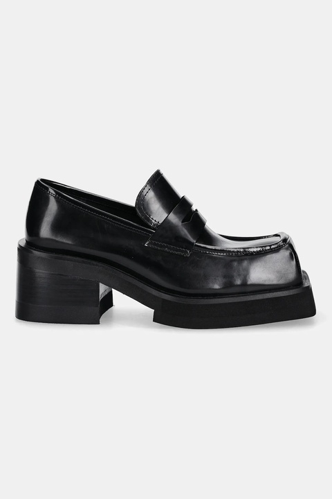 Jeffrey Campbell czółenka skórzane CLASSICAL kolor czarny na słupku C529EF-08 - zdjęcie produktu nr 2