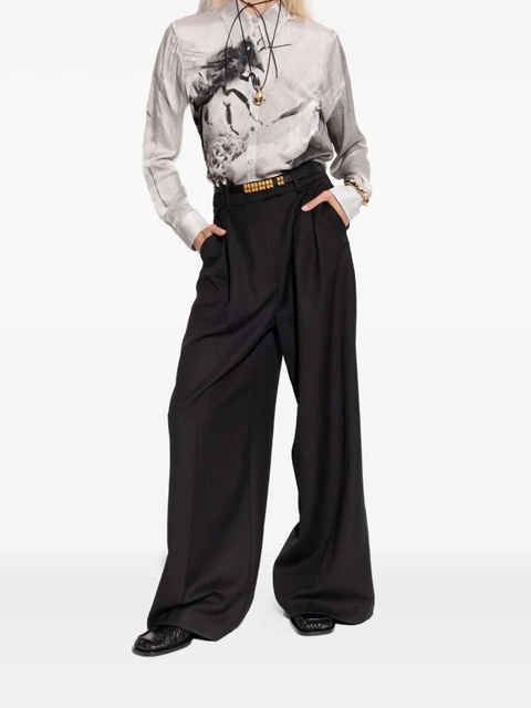 Tory Burch graphic-print shirt - Grey - zdjęcie produktu nr 1