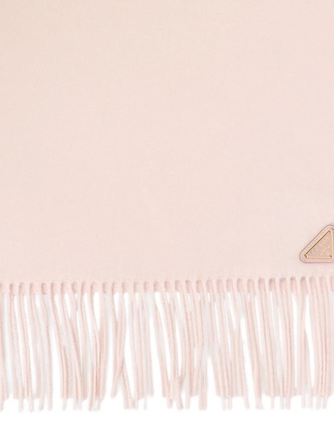 Prada fringed logo scarf - Neutrals - zdjęcie produktu nr 2
