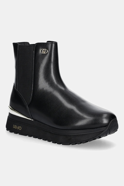 Liu Jo sztyblety skórzane LIU JO MAXI WONDER 95 damskie kolor czarny na platformie BF5001PX24122222 - zdjęcie produktu nr 1