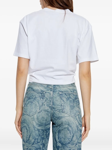 Versace embellished knot-detail T-shirt - White - zdjęcie produktu nr 2