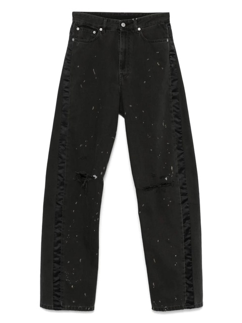MM6 Maison Margiela paint-splatter effect jeans - Black - zdjęcie produktu nr 1