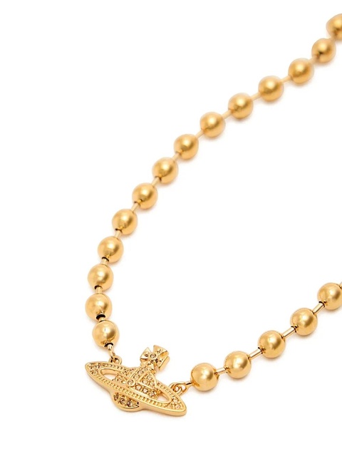 Vivienne Westwood Thames mini bas-relief ball-chain necklace - Gold - zdjęcie produktu nr 2