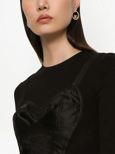 Dolce & Gabbana DG-logo rhinestone-embellished hoop earrings - Gold - zdjęcie produktu nr 2